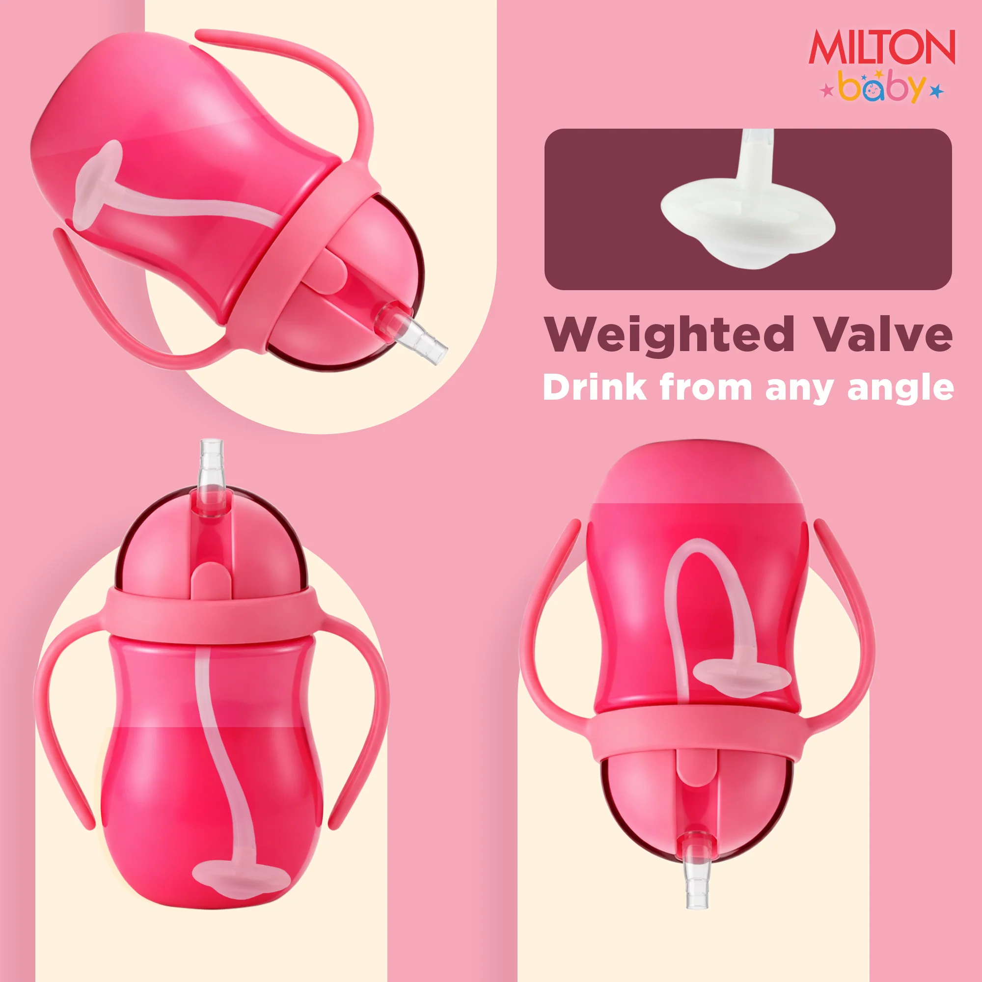 Straw Sipper With Handle Bottle For Baby (Milton) - Image 12