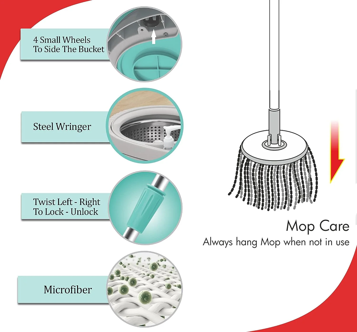 Swift Spin Mop (Spotzero by Milton) - Image 3