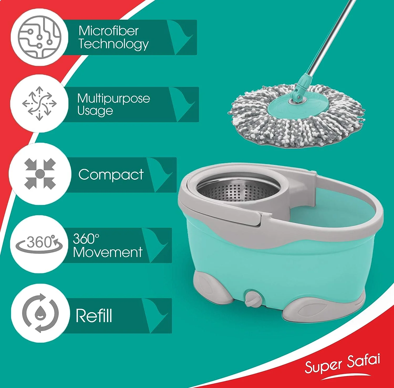 Swift Spin Mop (Spotzero by Milton) - Image 6