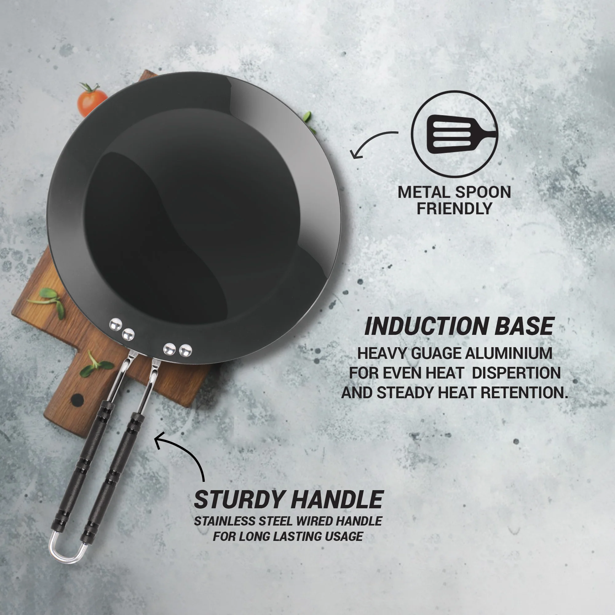 Tawa With Induction- Hard Anodised (Milton Procook) - Image 3