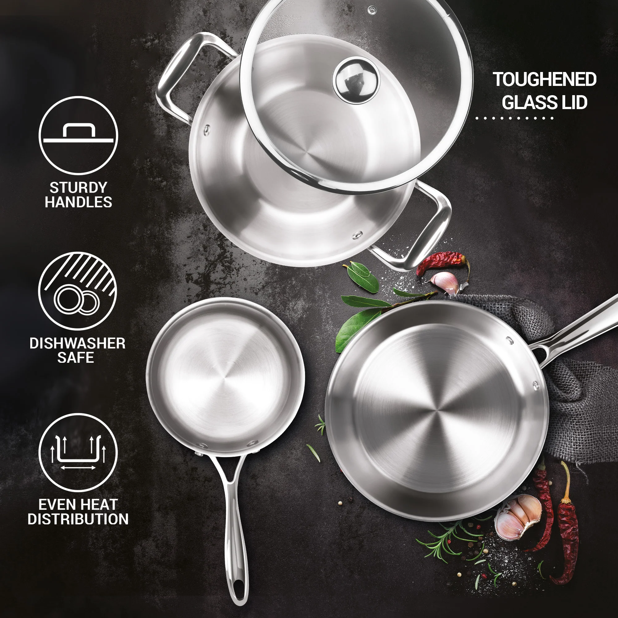 Triply 3 Pcs Set (Milton Procook) - Image 3