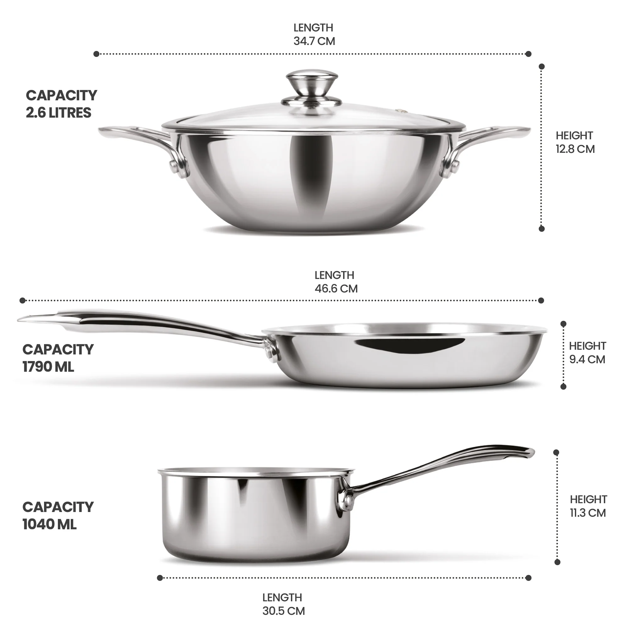 Triply 3 Pcs Set (Milton Procook) - Image 7