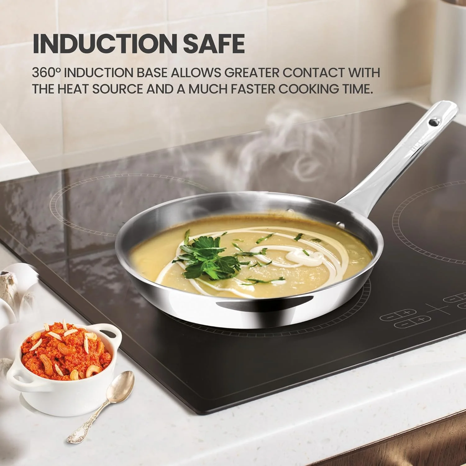 Triply Stainless Steel 3 Pcs Induction Cookware Set (Milton Procook) - Image 5