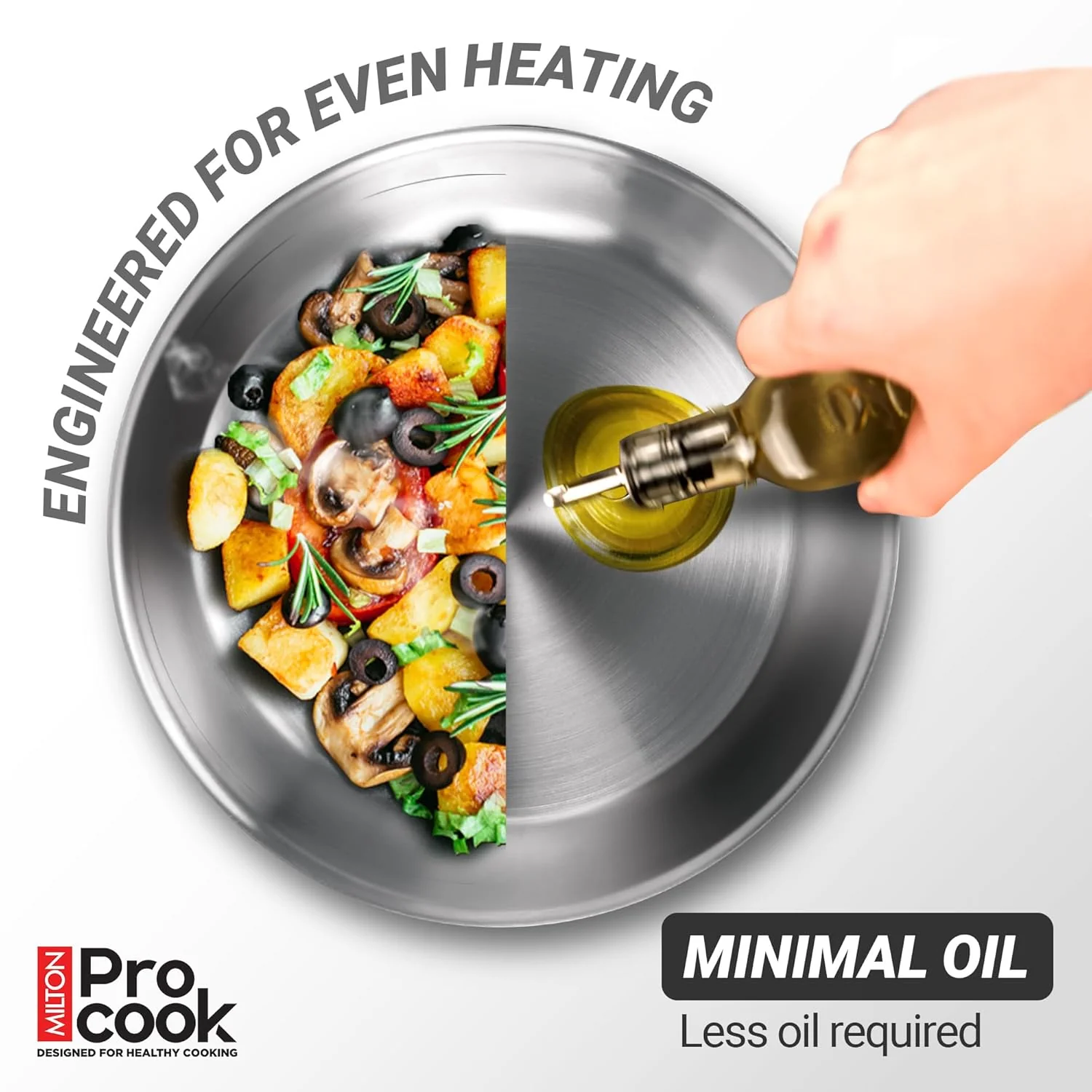 Triply Stainless Steel Cookware Set with Detachable Handle - Image 5