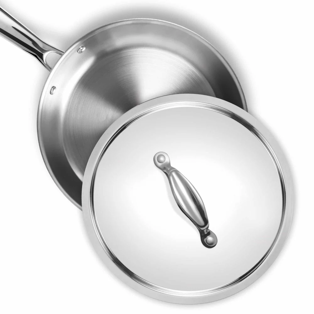 Triply Stainless Steel Fry Pan With Lid (Milton Procook) - Image 3