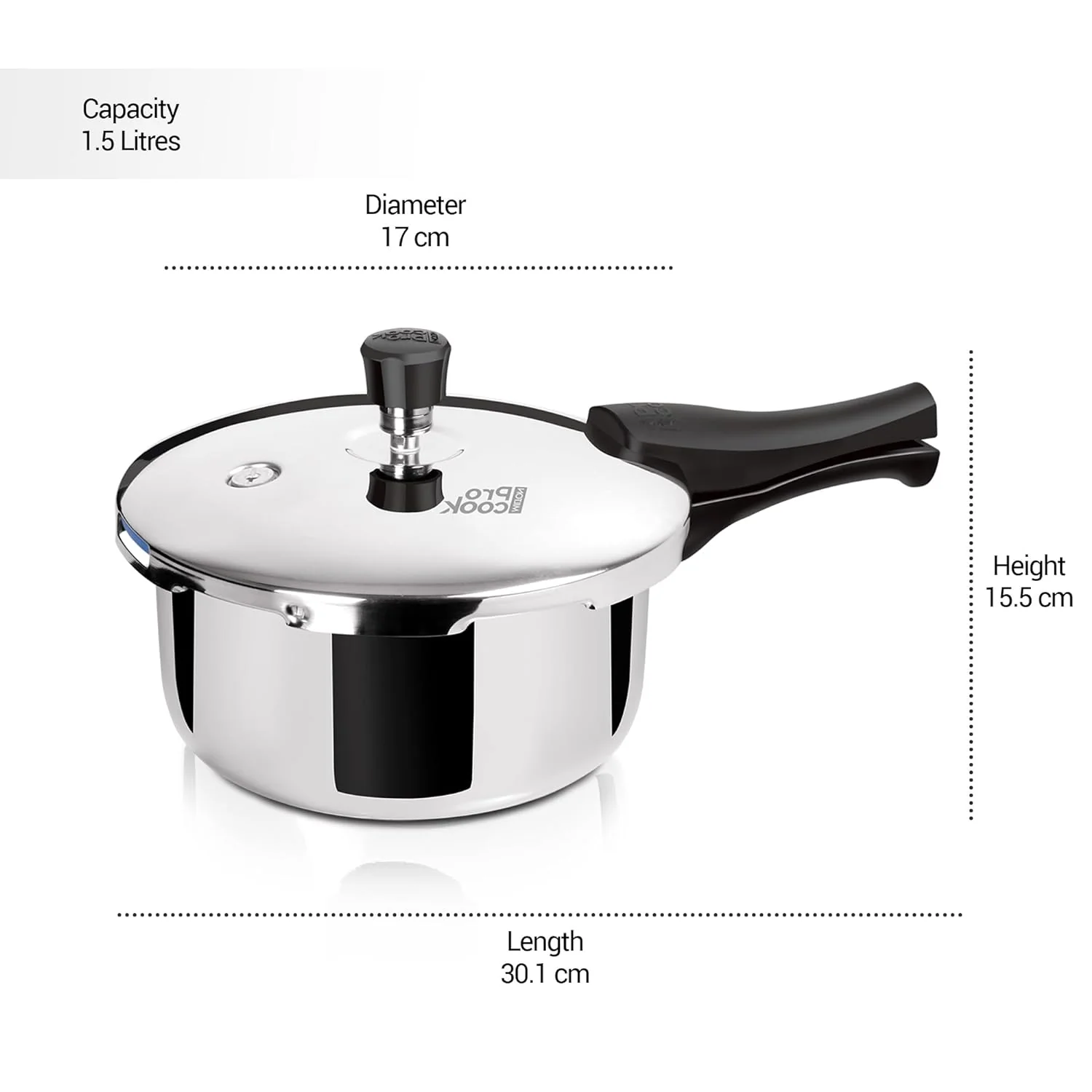 Triply Stainless Steel Pressure Cooker Outer Lid (Milton Procook) - Image 5