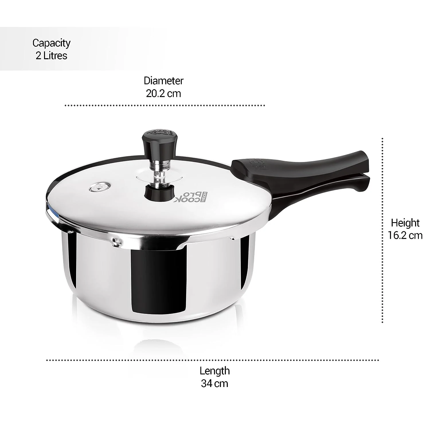Triply Stainless Steel Pressure Cooker Outer Lid (Milton Procook) - Image 6