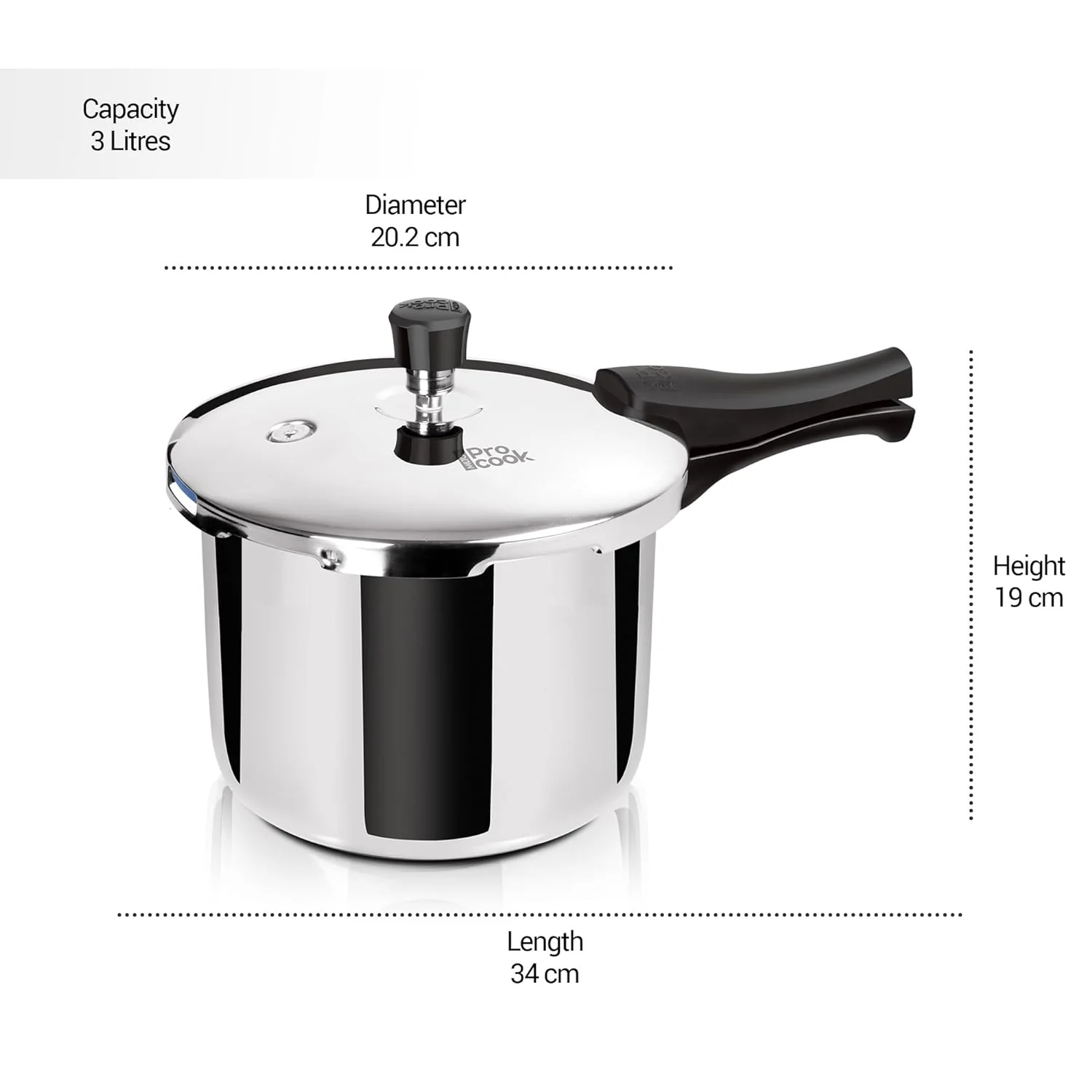 Triply Stainless Steel Pressure Cooker Outer Lid (Milton Procook) - Image 7