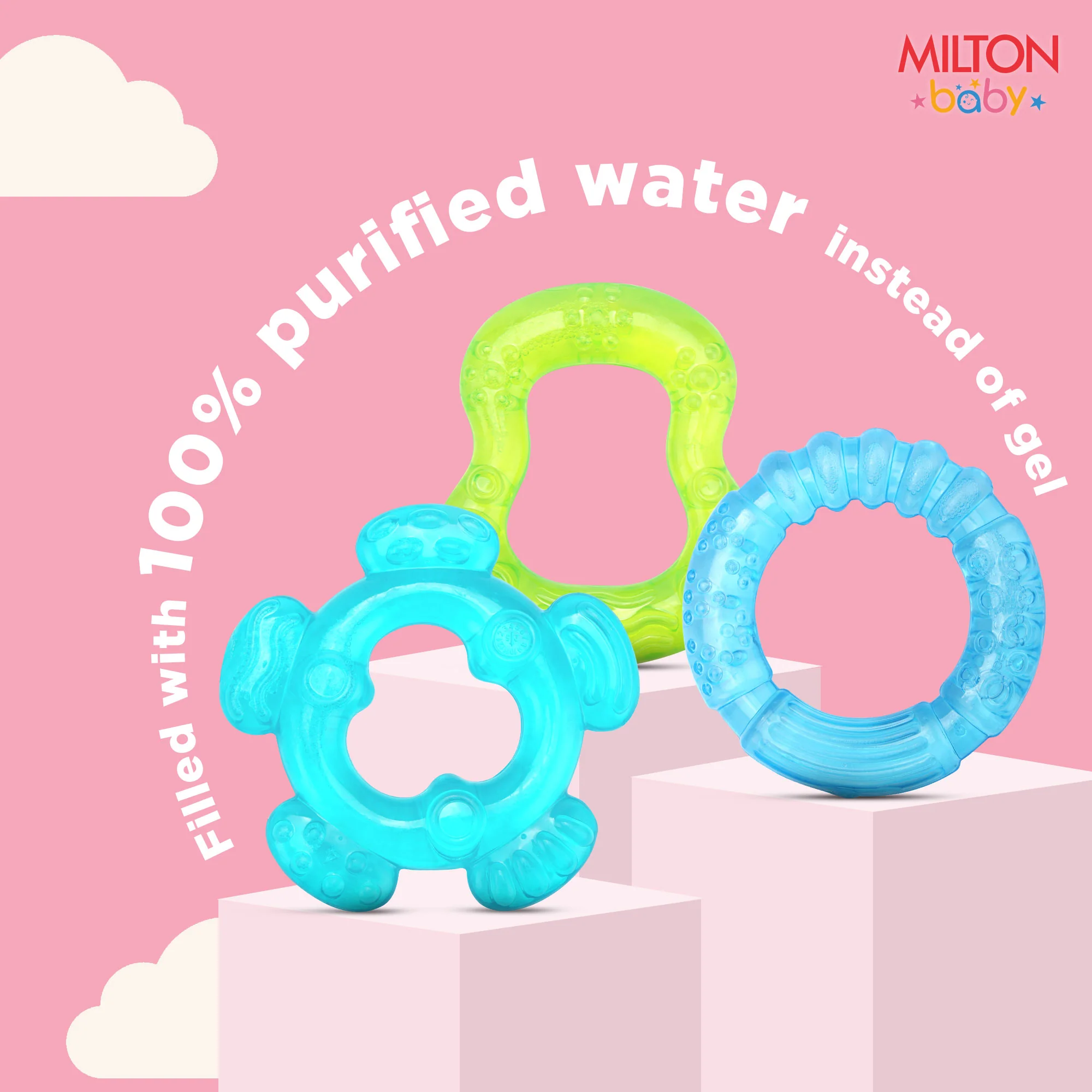 Waterfill Teether 3 Pcs Set For Baby (Milton) - Image 8