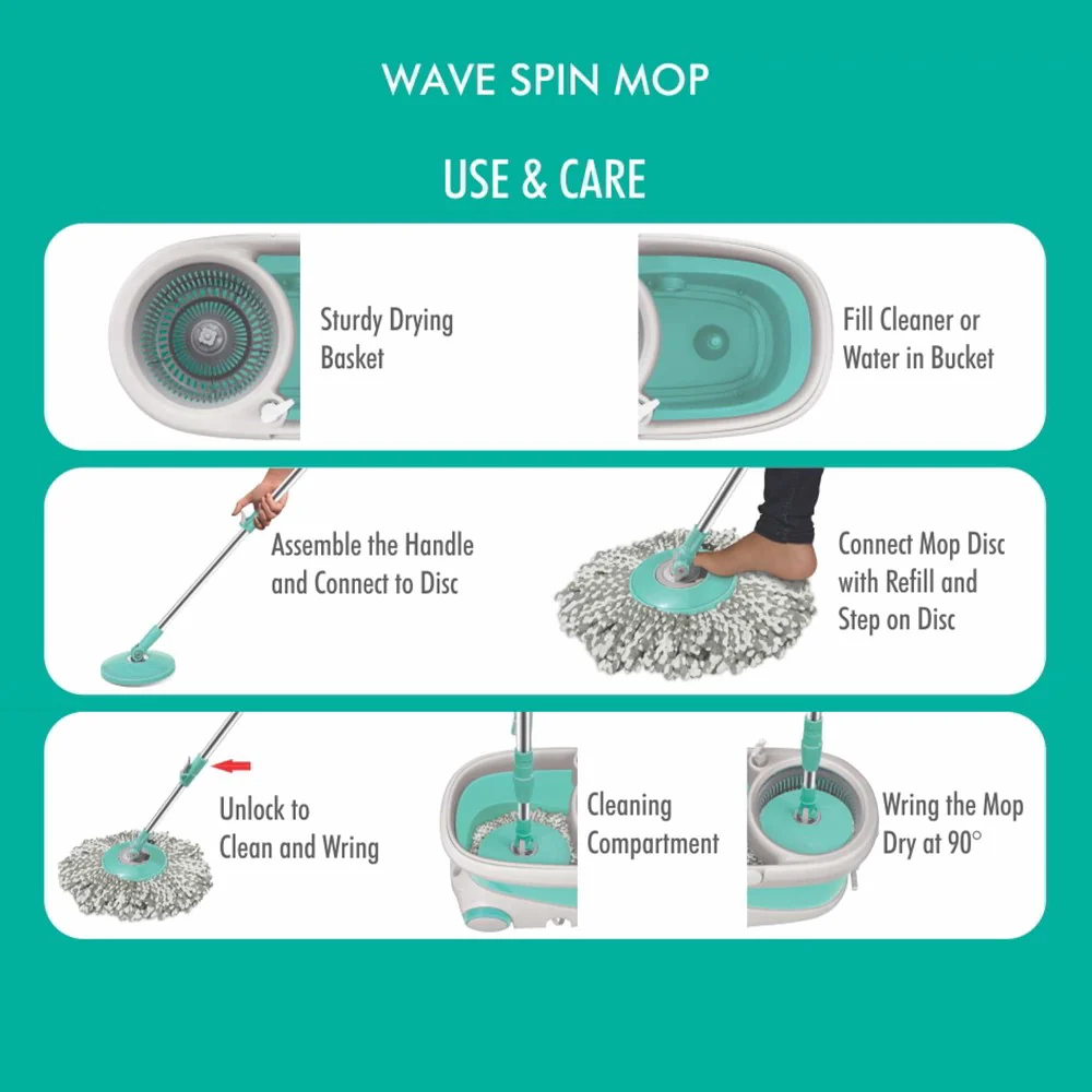 Wave Spin Mop (Spotzero by Milton) - Image 5