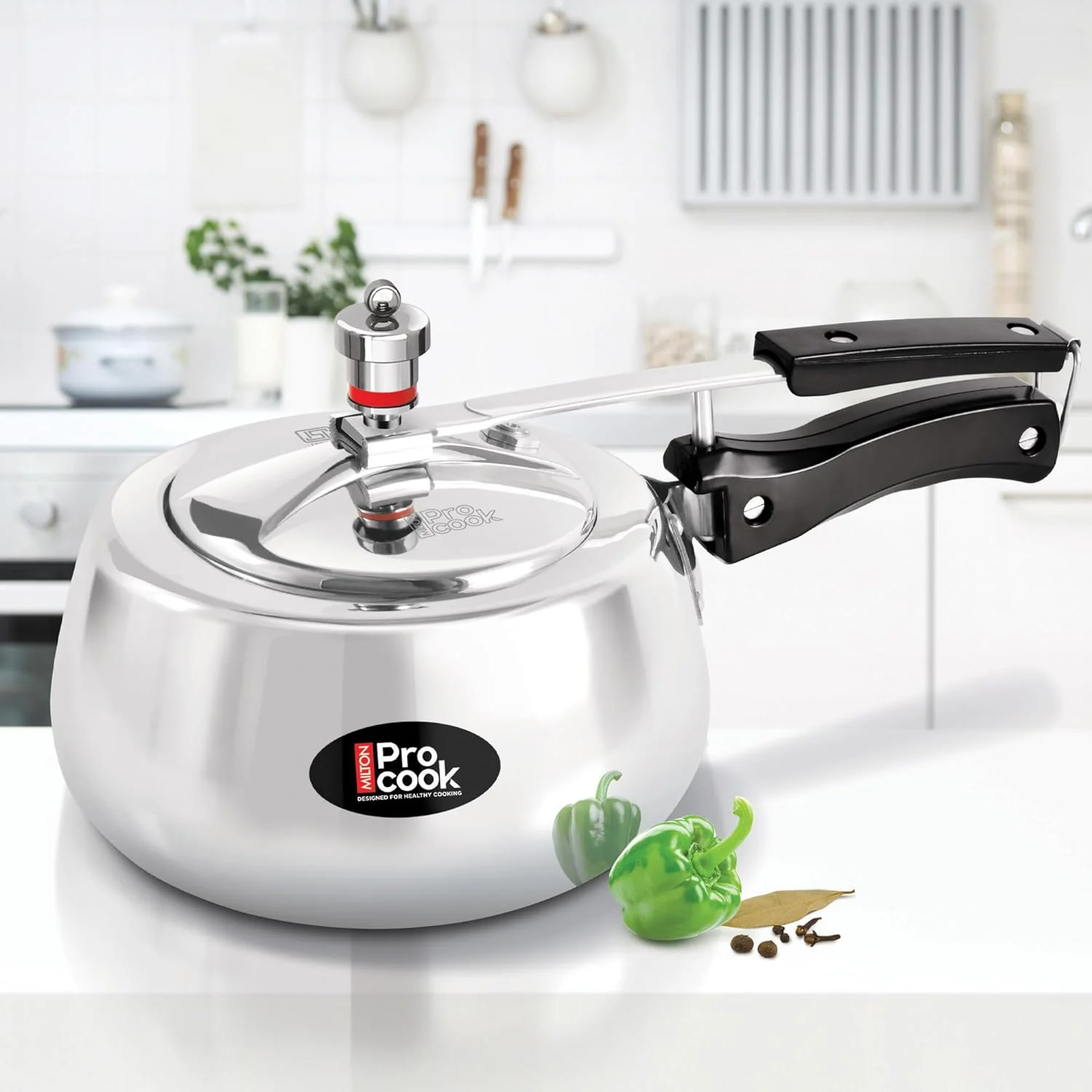 Wide Base Pressure Cooker Inner Lid Aluminium Non Induction (Milton Procook) - Image 3