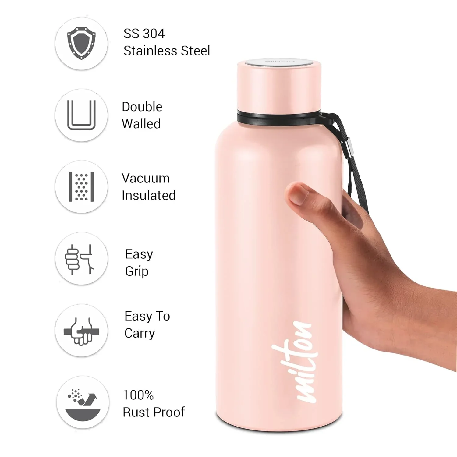 Sea Shore 3D UV Printed Aura Thermosteel Bottle (Milton) - Image 4