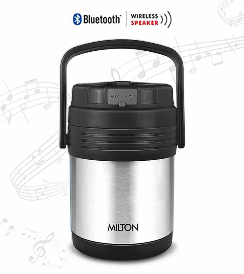 Woofer Thermosteel Tiffin With Bluetooth Speaker (Milton) - Image 6